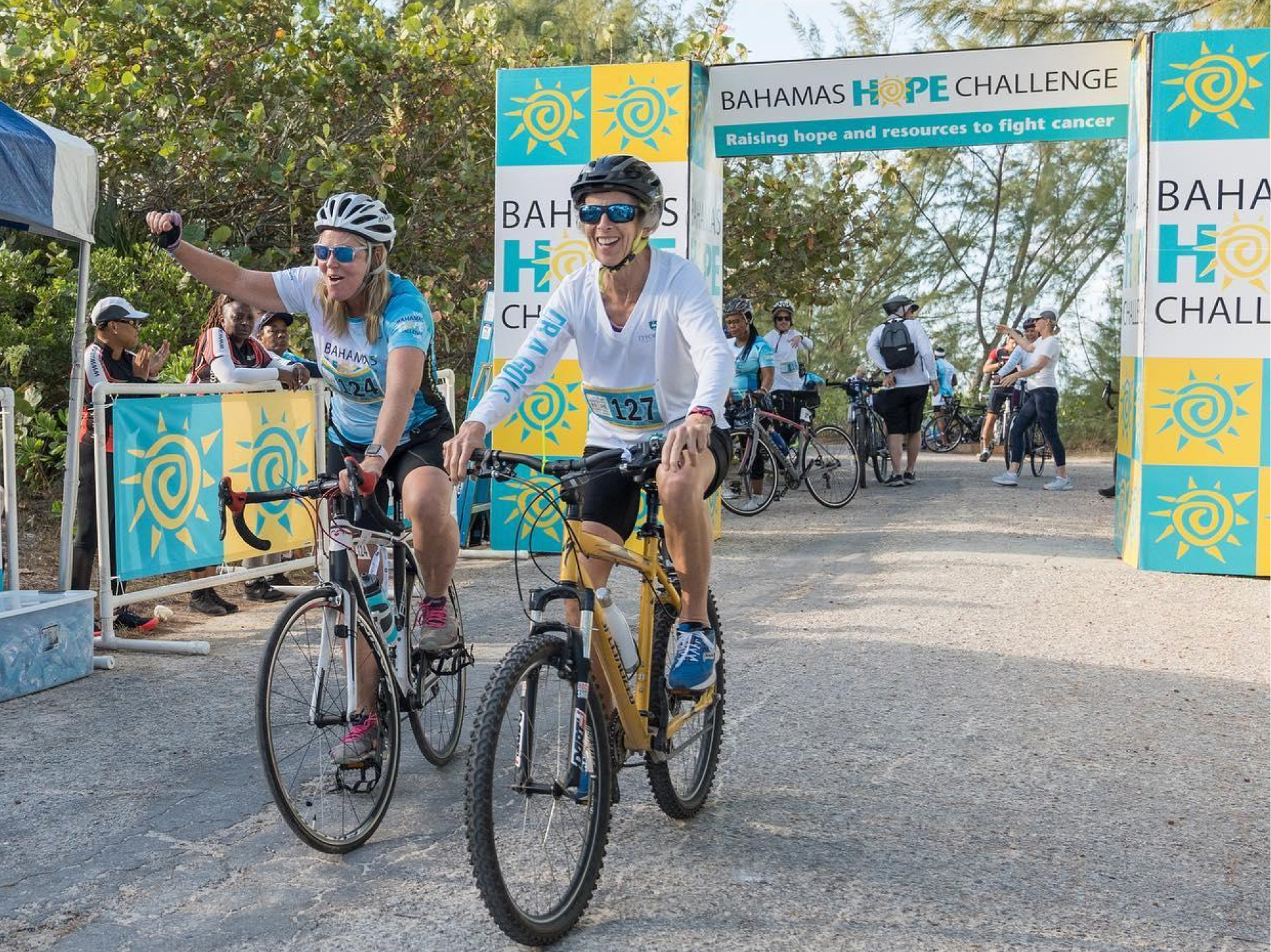 women on bike